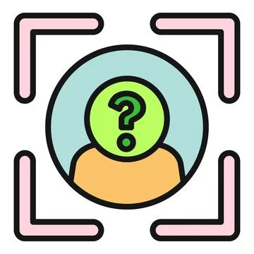 Unknown person identification scanning face for security access Stock Illustration