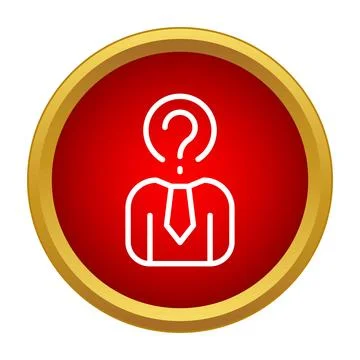 Unknown person identity question mark icon illustration Stock Illustration