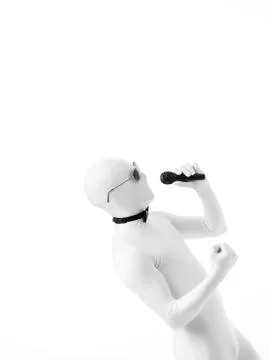 Unknown person singing Stock-Illustration