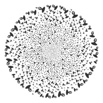 Unknown Person Swirl Exploding Globula Stock Illustration