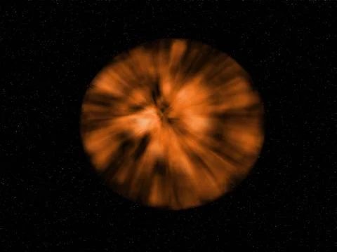 Unknown planet on a dark background Unknown fiery planet on a dark backgro... Stock Photos