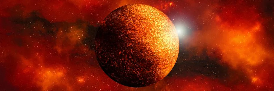 Unknown planet from outer space. Space nebula. Cosmic cluster of stars. Outer Stock Illustration