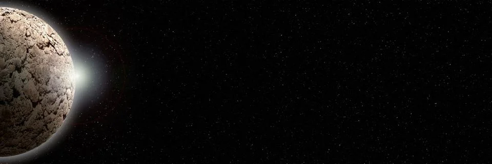 Unknown planet from outer space. Space nebula. Cosmic cluster of stars. Out.. Stock Illustration