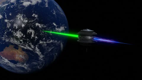 Unknown Probe Enters Earth's Orbit Stock Footage 249343529