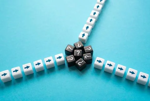 Unknown problems and ways out of them. Take the risk. Valuation decision ma.. Stock Photos