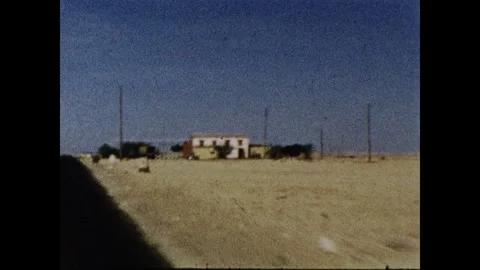 Unknown Road, drive trough the desert Stock Footage 251821327