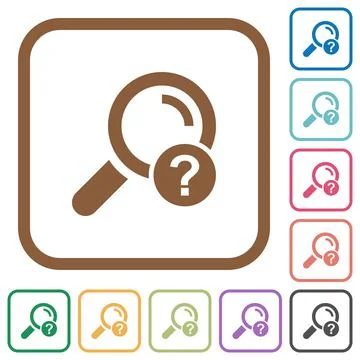 Unknown search simple icons Illustrazione stock