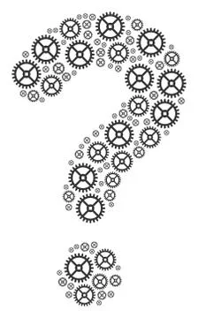 Unknown Shape of Clock Gear Icons Stock Illustration