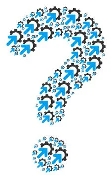 Unknown Shape of Gear Integration Icons Stock Illustration