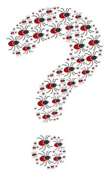 Unknown Shape of Mite Tick Icons Illustrazione stock