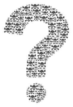 Unknown Shape of Skull Crossbones Icons Illustrazione stock