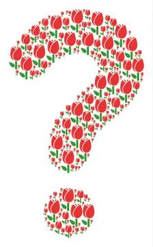 Unknown Shape of Tulip Icons Illustrazione stock
