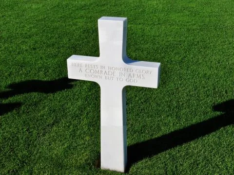 Unknown soldier cross Stock Photos