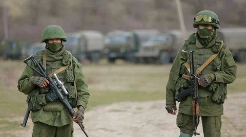 Unknown soldiers. Editorial 스톡 동영상 35908665