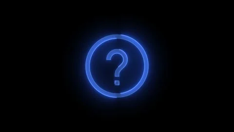 Unknown stroke icon glowing neon animation Stock Footage 289523033