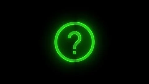 Unknown stroke icon glowing neon animation Stock Footage 289524235