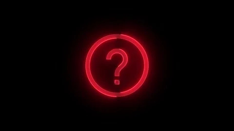 Unknown stroke icon glowing neon animation Stock Footage 289524279