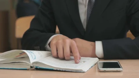Unknown student reading book Stock Footage 81079352
