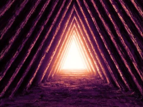 Unknown temple of destiny in pyramid. Stock Illustration