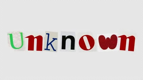 Unknown text graphic paper cut Stop Motion, magazine collage, ransom note s.. Stock Footage 336736034
