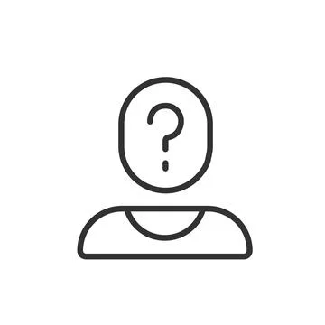 Unknown user, icon in line design. Unknown, user, profile, anonymous, identity 스톡 일러스트