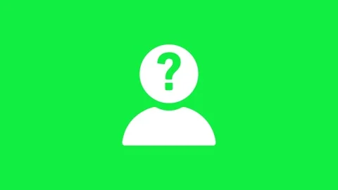 Unknown user question help profile support animation Stock Footage 330538553