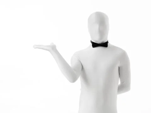 Unknown waiter bow tie Illustrazione stock