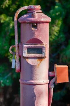 Unknown water utility meter junction access thingy Stock Photos