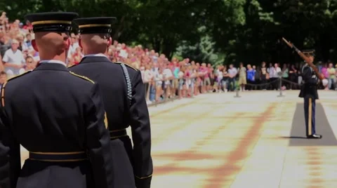 UnknownSoldierHonorGuard behind Stock Footage 46340358