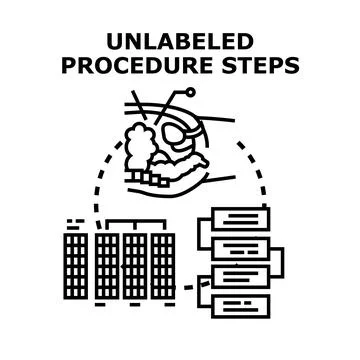 Unlabeled procedure steps concept vector illustration 库存插图