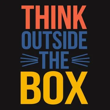 Unleash Creativity by Thinking Outside the Boundaries and Norms Stock Illustration