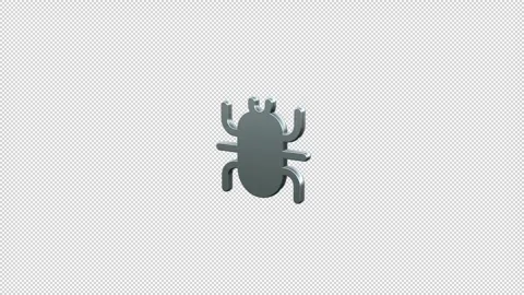 Unleash Your Creativity with 3D Seamless Bug Icon Animation Stock Footage 268303933
