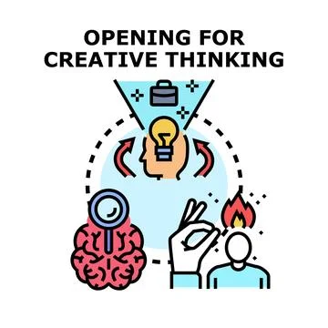 Unleashing creative thinking process for new ideas Stock Illustration
