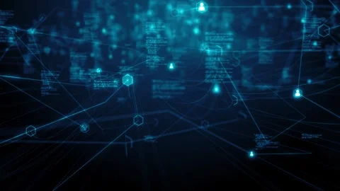 Unleashing the Power of code in Big Data Global Cloud Computing Stock Footage 245320977