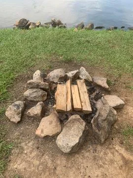 Unlit Fire Lay Stock Photos
