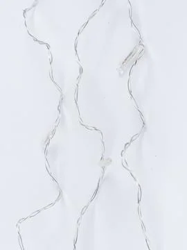 Unlit led string light strand tangled close up Stock Photos