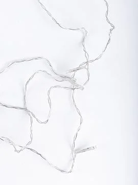 Unlit led string light strand tangled close up Stock Photos