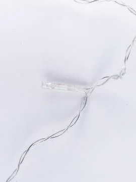 Unlit led string lights close up bulb Stock Photos