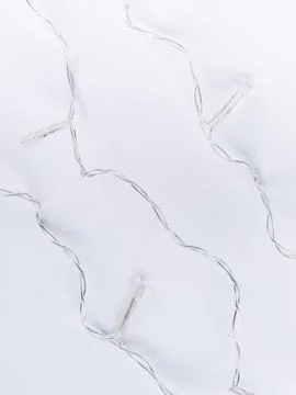 Unlit led string lights strand detail Stock Photos