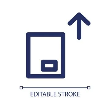 Unload cargo linear ui icon Stock Illustration