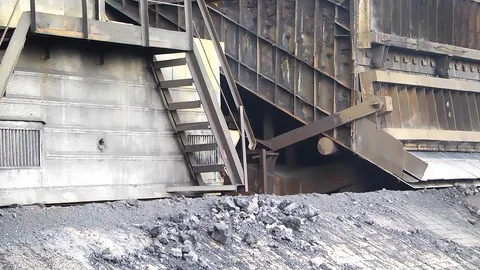 Unload coal in coal mining Stock Footage 104961155