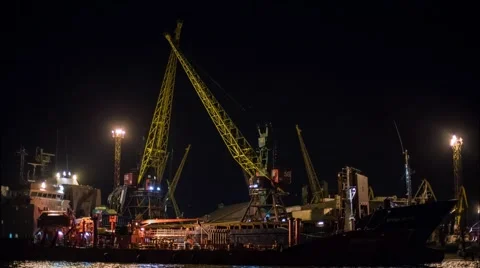 Unload of the Ship in Port Stock Footage 67460807