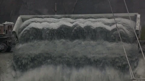 Unloading of asbestos dust Stock Footage 54058572