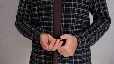 Unloading bullets magazine Video stock 236286591