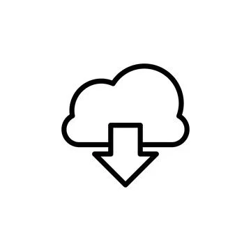 Unloading from the cloud icon. Element of simple icon for websites, web design 스톡 일러스트