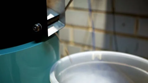 Unloading coffee beans after roasting Stock Footage 143870237