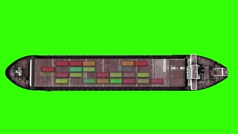 Unloading containers from a ship animati... | Stock Video | Pond5