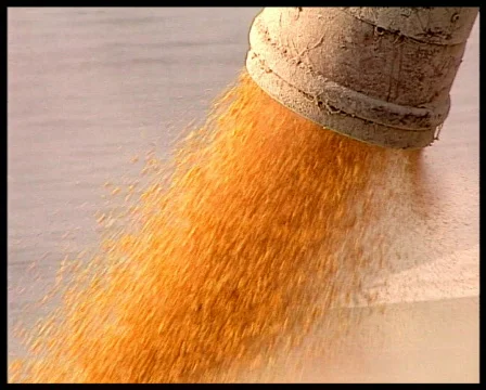 Unloading Corn on a Ship Stock Footage 719447