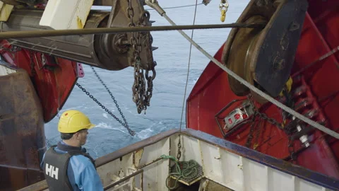 Unloading fish from the trawl.Editorial Use Only Vídeos de archivo 241651627