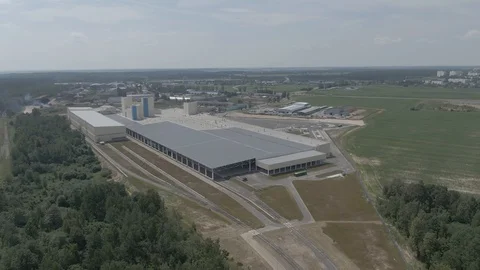 Unloading goods from a train, logistics, hangar Stock Footage 115048273